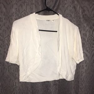 White cardigan